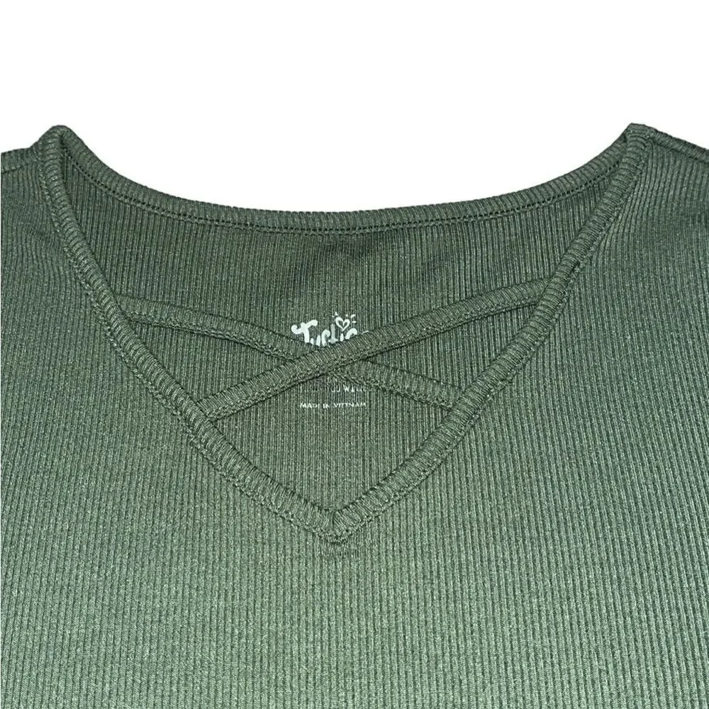 Justice neck ribbed